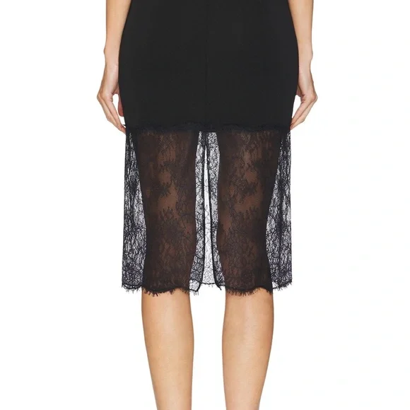 L'Academie Black Cut Out Pencil Skirt - Picture 3 of 5